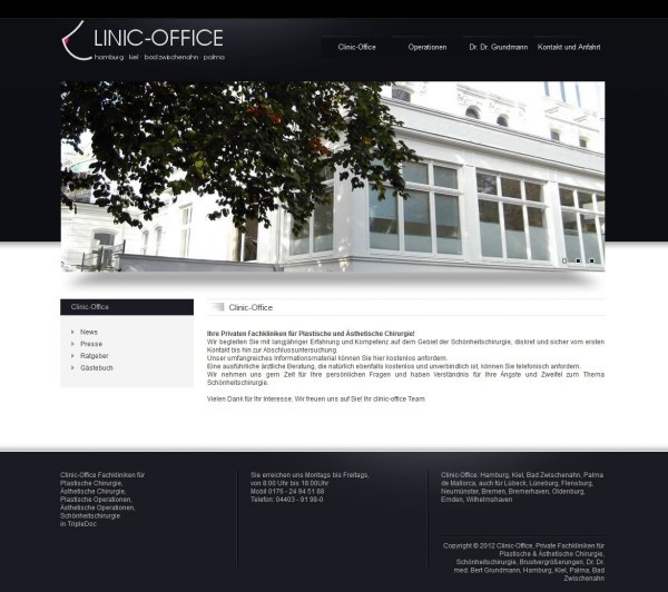Clinic-Office Hamburg (Screenshot 15.11.2012)