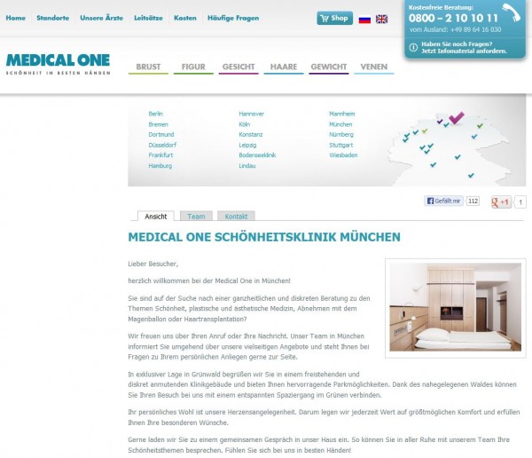 Medical One München (http://standort.medical-one.de/muenchen am 10.05.2013)