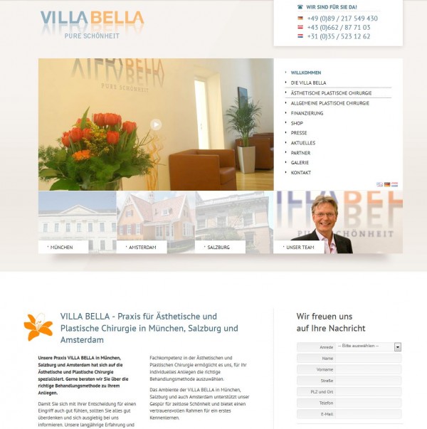 Villa Bella München (Screenshot www.villa-bella.org/de/)