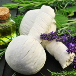 Ayurvedische Kräutermischungen Ayurveda Kräuterstempel (© Printemps - Fotolia.com)