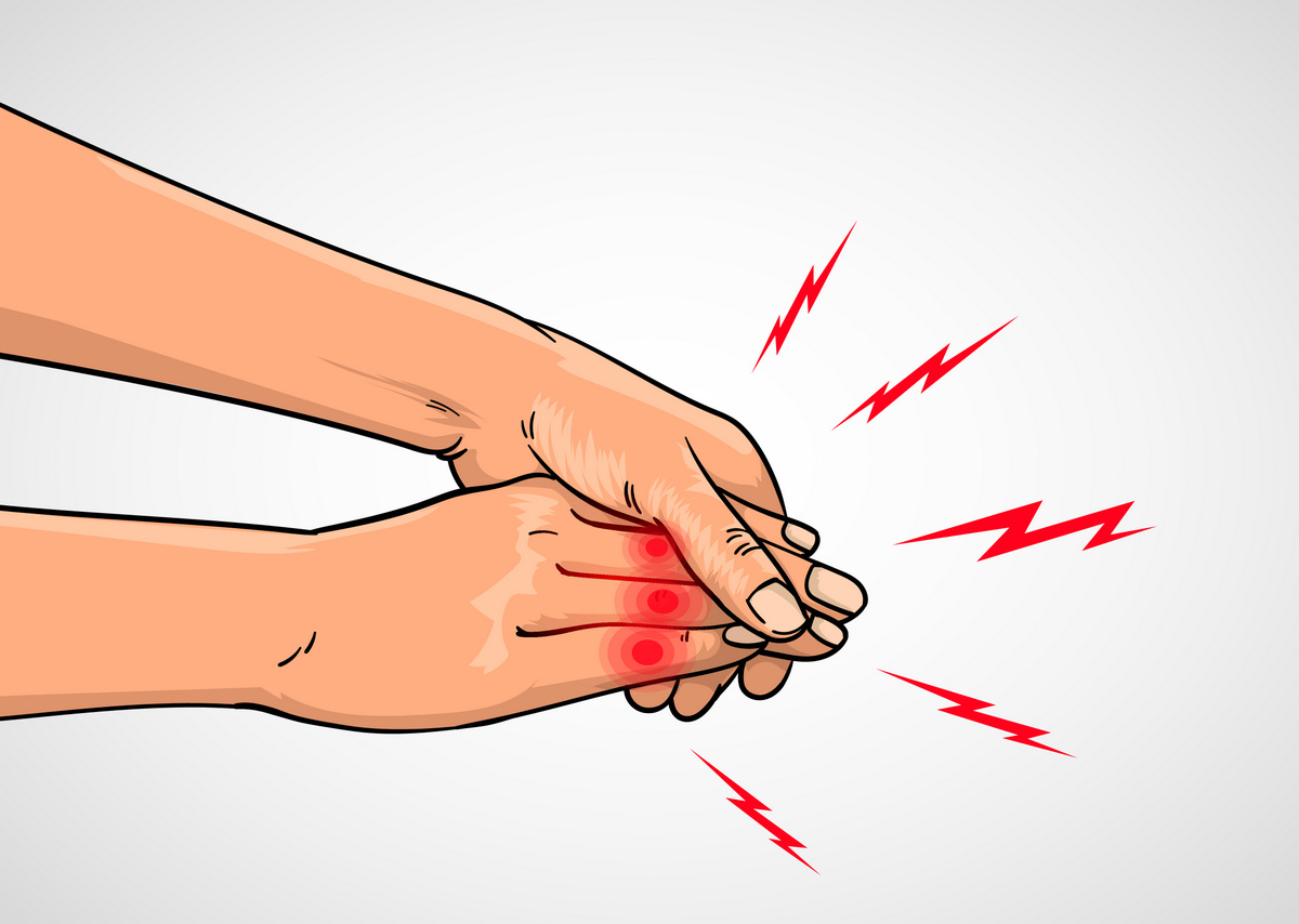 Fingerschmerzen - Sind es die Gelenke, Knochen oder Sehnen? - Was ist die Ursache? - Eine Entzündung / Erkrankung? Arthrose / Arthritis (Fingerarthrose)? (© SP Design / stock.adobe.com)