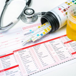 Harnteststreifen / Urinteststreifen: Anwendung und Auswertung Urinteststreifen / Harnteststreifen (© Alexander Raths - Fotolia.com)