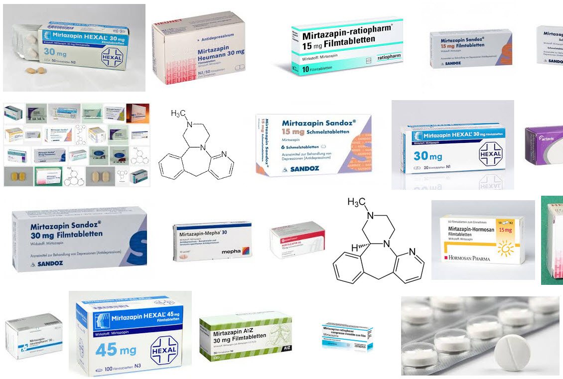 Mirtazapin Tabletten | Wirkung, Nebenwirkungen, absetzen (Screenshot Google Bildersuche am 23.08.2017)
