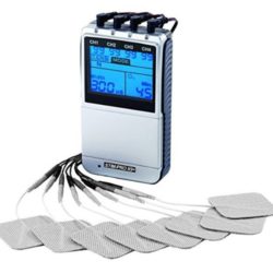 TENS-Geräte in der Heimanwendung – Reizstromtherapie gegen Schmerzen und zum Muskelaufbau TENS-Geräte Beispiel: 4-Kanal TENS - EMS Kombi-Gerät, Nerven- und Muskelstimulator. Professionelles volldigitales Reizstromgerät von AXION (Amazon, B0060LVTDU)